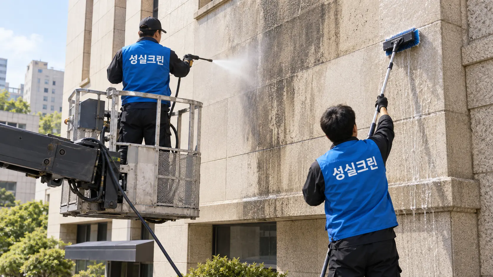 부천시 건물외벽청소 전문업체 성실크린