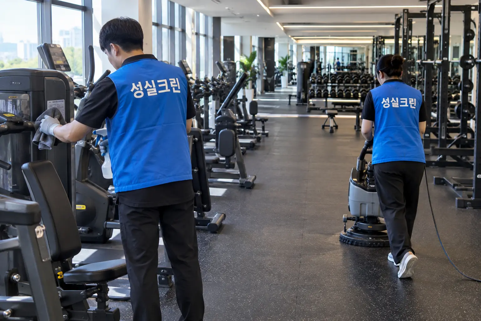 다산신도시 헬스장·운동시설·필라테스·휘트니스 청소 전문업체 성실크린